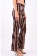 Pantaloni Dama Jdy Jdyjaco Flared Brown/Black/Cloud Dancer Shecks